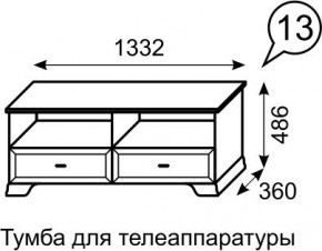 Тумба для телеаппаратуры Венеция 13 бодега в Губкинском - gubkinskiy.mebel24.online | фото 2