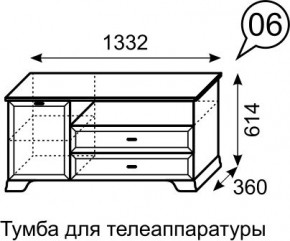 Тумба для телеаппаратуры Венеция 6 бодега в Губкинском - gubkinskiy.mebel24.online | фото 3