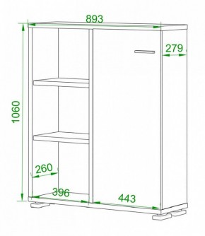 Тумба комбинированная Домино ПУ-50-2 в Губкинском - gubkinskiy.mebel24.online | фото 2