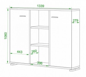 Тумба комбинированная Домино ПУ-60-3 в Губкинском - gubkinskiy.mebel24.online | фото 2