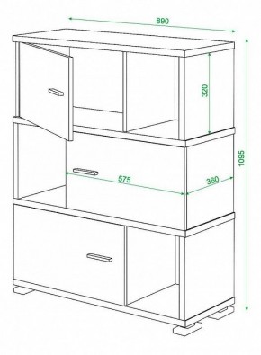 Тумба комбинированная Домино СБ-30/3 в Губкинском - gubkinskiy.mebel24.online | фото 2