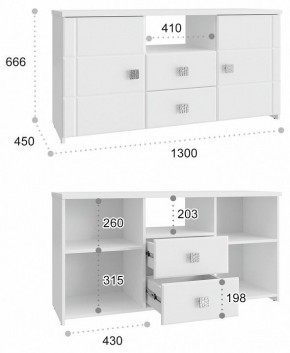 Тумба комбинированная Изабель ИЗ-53К в Губкинском - gubkinskiy.mebel24.online | фото 3