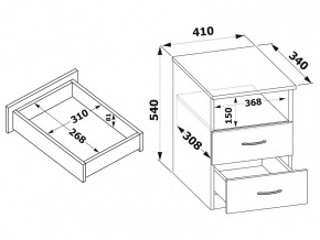 Тумба КТ-09.1 в Губкинском - gubkinskiy.mebel24.online | фото 3