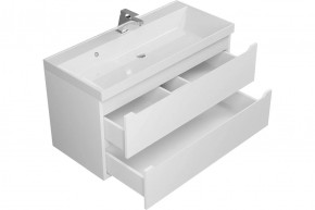Тумба под раковину Uperwood Tanos 100 см, подвесная, белая матовая в Губкинском - gubkinskiy.mebel24.online | фото 2