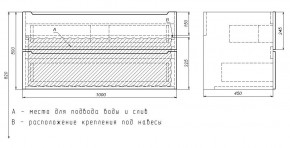 Тумба под раковину Uperwood Tanos 100 см, подвесная, белая матовая в Губкинском - gubkinskiy.mebel24.online | фото 3