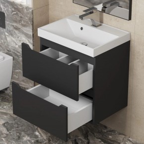 Тумба под раковину Uperwood Tanos 50 см, подвесная, черная матовая в Губкинском - gubkinskiy.mebel24.online | фото 2