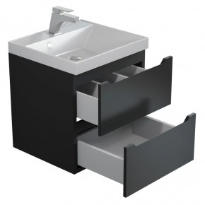 Тумба под раковину Uperwood Tanos 50 см, подвесная, черная матовая в Губкинском - gubkinskiy.mebel24.online | фото 8