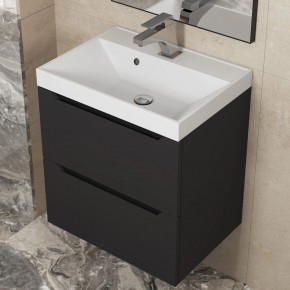 Тумба под раковину Uperwood Tanos 50 см, подвесная, черная матовая в Губкинском - gubkinskiy.mebel24.online | фото 9