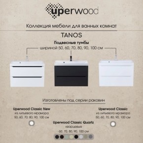 Тумба под раковину Uperwood Tanos 90 см, подвесная, белая матовая в Губкинском - gubkinskiy.mebel24.online | фото 10