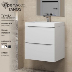 Тумба под раковину Uperwood Tanos 90 см, подвесная, белая матовая в Губкинском - gubkinskiy.mebel24.online | фото 6