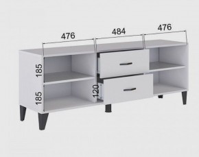 Тумба под ТВ ТВМ-6 (белый) в Губкинском - gubkinskiy.mebel24.online | фото 2