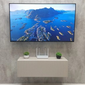 Тумба подвесная под ТВ LINES MTV3-MA 900 Бежевый (Леда-М 10.1.5) в Губкинском - gubkinskiy.mebel24.online | фото 3