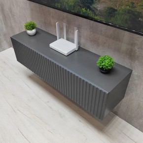 Тумба подвесная под ТВ LINES MTV4-MA 1150 Темно-серый (Графит-M 10.1.25) в Губкинском - gubkinskiy.mebel24.online | фото 2