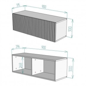 Тумба подвесная под ТВ LINES MTV4-MA 1150 Темно-серый (Графит-M 10.1.25) в Губкинском - gubkinskiy.mebel24.online | фото 4