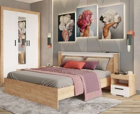 Тумба прикроватная Адель дуб крафт золотой/белый в Губкинском - gubkinskiy.mebel24.online | фото 3