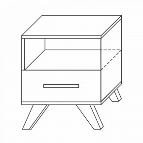 Тумба прикроватная Вега Скандинавия в Губкинском - gubkinskiy.mebel24.online | фото 1