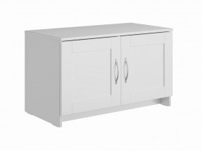 Тумба СИРИУС двухдверная низкая, цвет белый в Губкинском - gubkinskiy.mebel24.online | фото