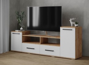 Тумба ТВ Парус-2 дуб крафт золотой/белый в Губкинском - gubkinskiy.mebel24.online | фото