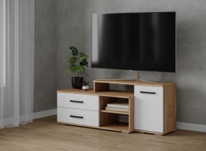 Тумба ТВ Парус-3 Дуб крафт золотой/Белый в Губкинском - gubkinskiy.mebel24.online | фото