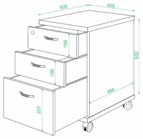 Тумбочка Домино ТС-2 в Губкинском - gubkinskiy.mebel24.online | фото 2