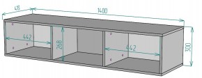 ТВ тумба подвесная TV76 в Губкинском - gubkinskiy.mebel24.online | фото 2