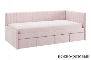 ТВИКС Кровать (тахта) с ящиками 900 (нежно-розовый) в Губкинском - gubkinskiy.mebel24.online | фото