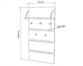 Вешалка Нобиле Веш-70 в Губкинском - gubkinskiy.mebel24.online | фото 2