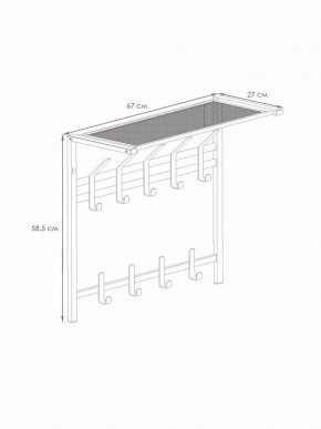 Вешалка-полка Торонто 22 в Губкинском - gubkinskiy.mebel24.online | фото 3