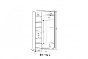 ВИНТЕР 3 Шкаф 3-х створчатый в Губкинском - gubkinskiy.mebel24.online | фото 2