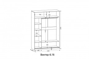 ВИНТЕР - 6.16 Шкаф-купе 1600 без зеркала в Губкинском - gubkinskiy.mebel24.online | фото 2