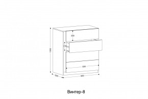 ВИНТЕР - 8 Комод 4 ящика в Губкинском - gubkinskiy.mebel24.online | фото 2