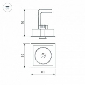 Встраиваемый светильник Arlight CL-SIMPLE-S80x80-9W Day4000 (BK, 45 deg) 026875 в Губкинском - gubkinskiy.mebel24.online | фото 9