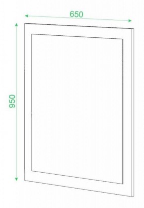 Зеркало настенное Домино в Губкинском - gubkinskiy.mebel24.online | фото 2